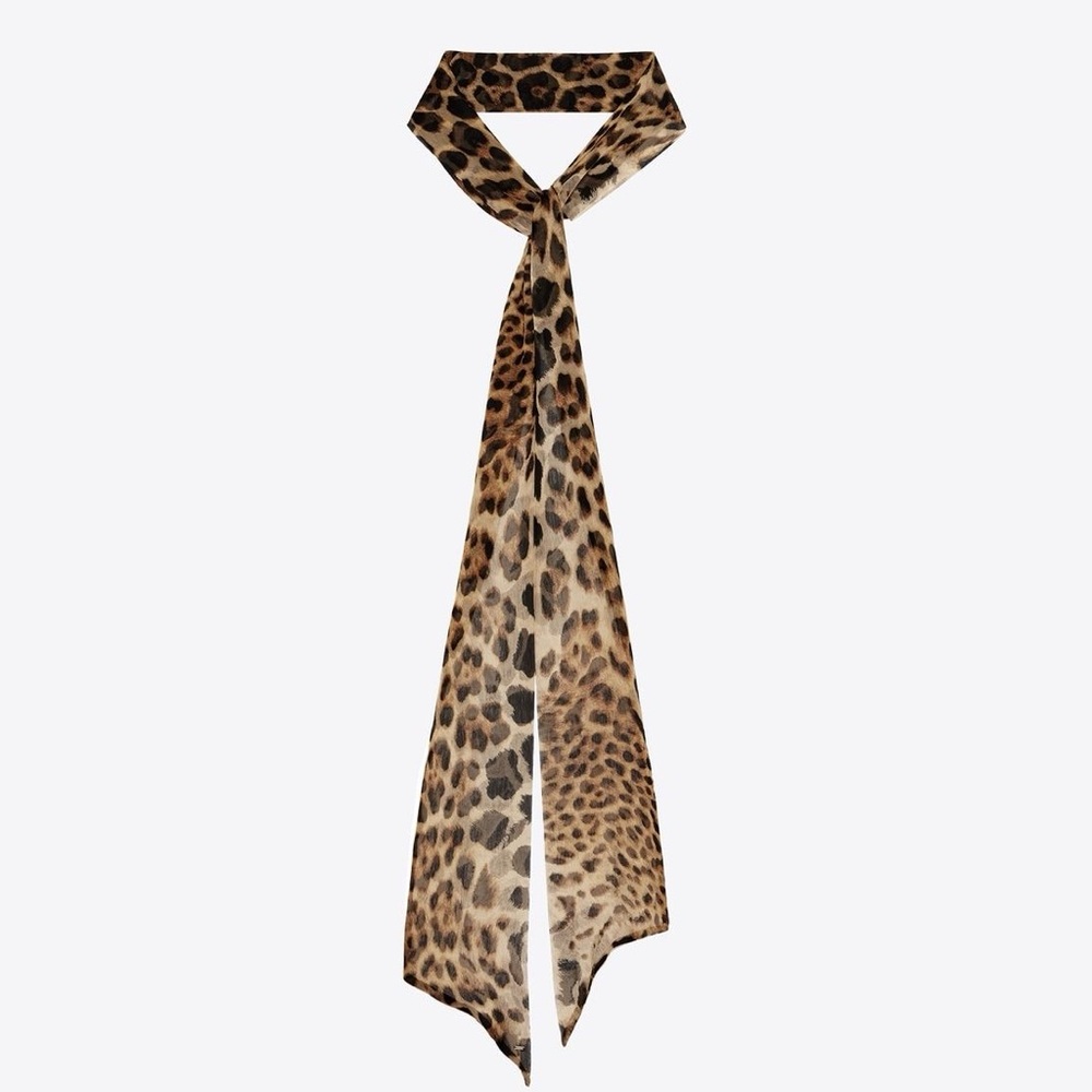 SAINT LAURENT LONG SILK SCARF